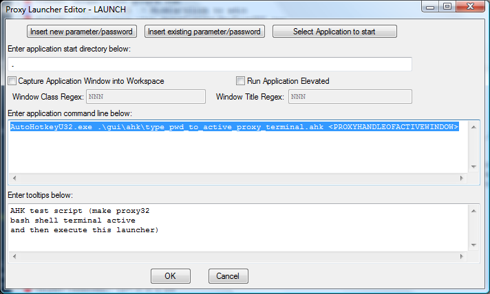 Fig.2 The same LAUNCH launcher shown in the Launcher Editor Dialog