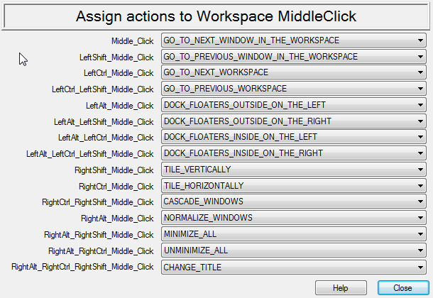 Assign Actions To Workspace-Middle-Click Options Dialog Page