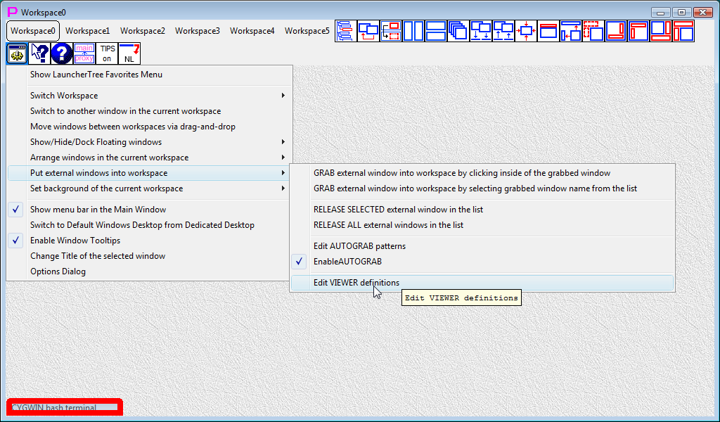 How to call "Edit VIEWER definitions dialog"