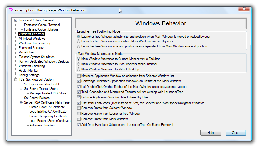 Windows Behavior