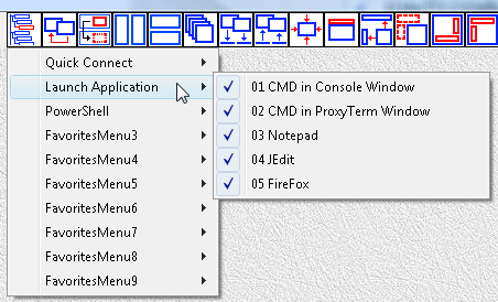 Fig.7. Favorites in submenu "Launch Application"