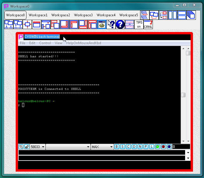 Fig.23. Editing title of the terminal window "in place"